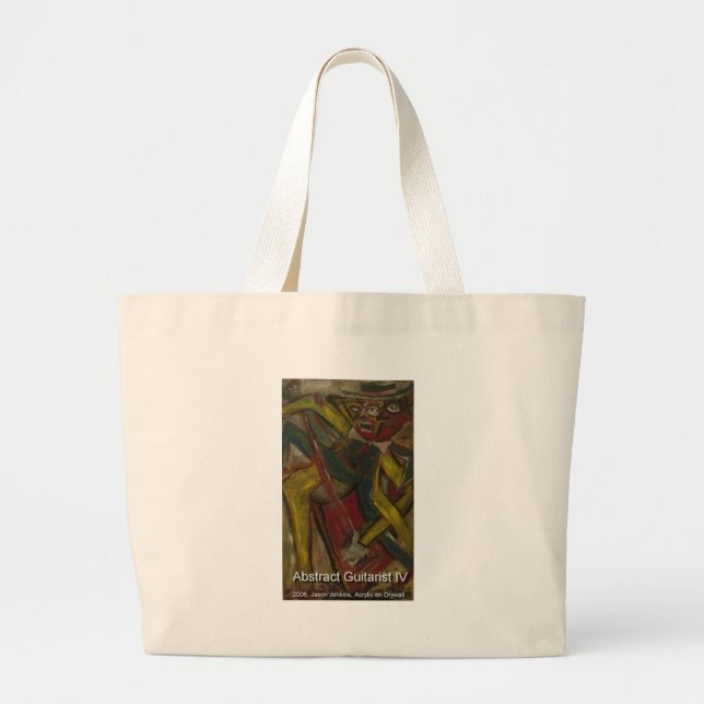 abstract guitarist 4 large tote bag (Front)