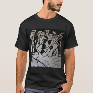 ABSTRACT GUITARIST BLACK WHITE T-Shirt