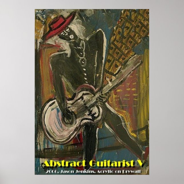 Abstract Guitarist V Poster (Front)