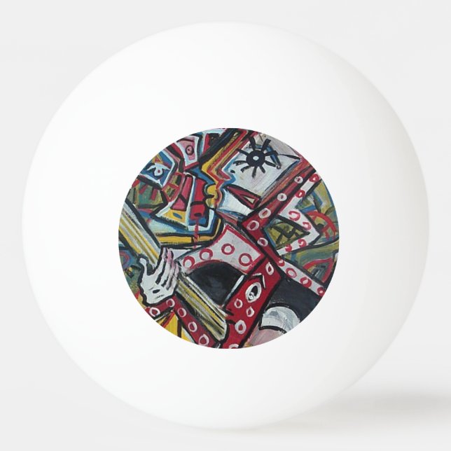 ABSTRACT GUITARIST VIII PING PONG BALL (Front)
