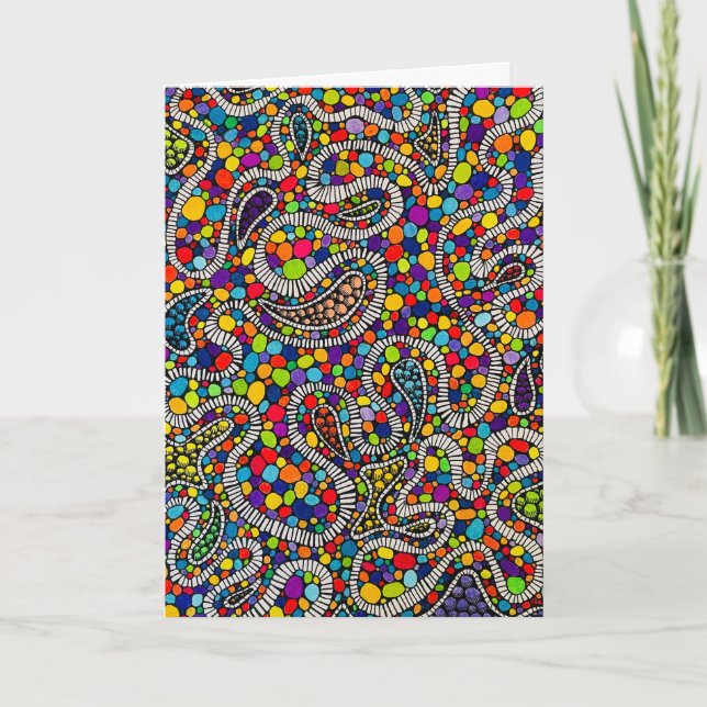 Abstract Gumball Factory Art Design Greeting Card (Front)