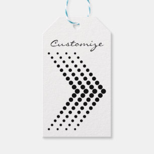 Abstract Half-tone Circle Zigzag Chevron Gift Tags