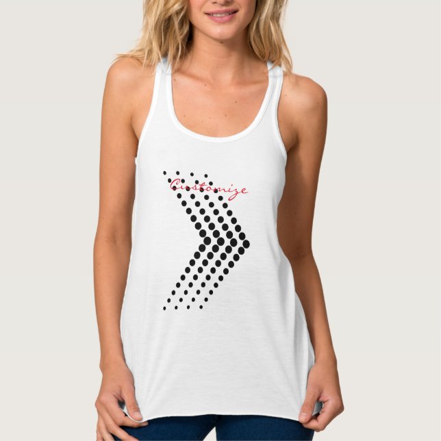 Abstract Half-tone Circle Zigzag Chevron  Singlet (Front)