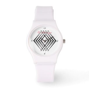 Abstract Half-tone Pulsating Arrows Chevron Watch