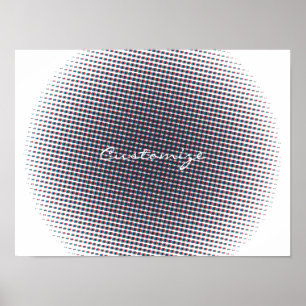 Abstract Half-tone Pulsating Circle Thunder_Cove Poster