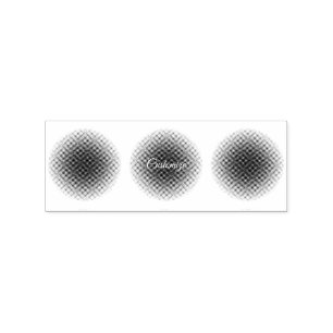 Abstract Half-tone Pulsating Circle Thunder_Cove Rubber Stamp