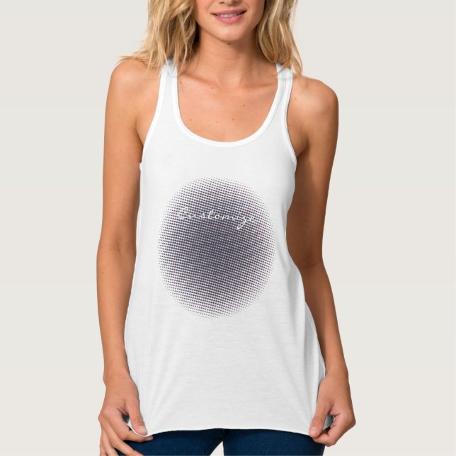 Abstract Half-tone Pulsating Circle Thunder_Cove T Singlet (Front)