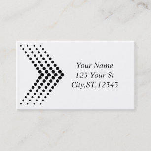 Abstract Half-tone Pulsating Circle Zigzag Chevron Business Card