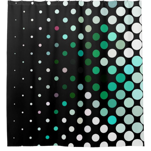 Abstract halftone background pattern. Geometric co Shower Curtain (Front)