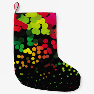 Abstract halftone background pattern. Geometric co Small Christmas Stocking