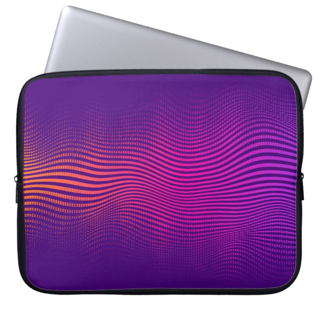 Abstract halftone gradient. vibrant background, wi laptop sleeve (Front)