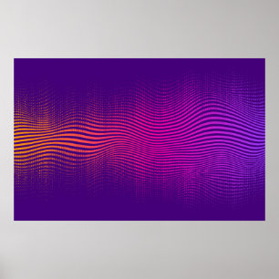 Abstract halftone gradient. vibrant background, wi poster