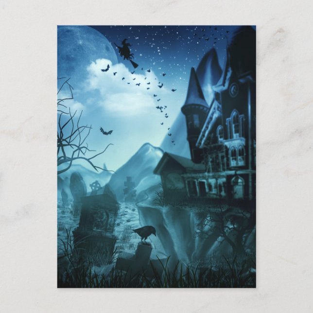 Abstract Halloween Backgrounds Postcard (Front)