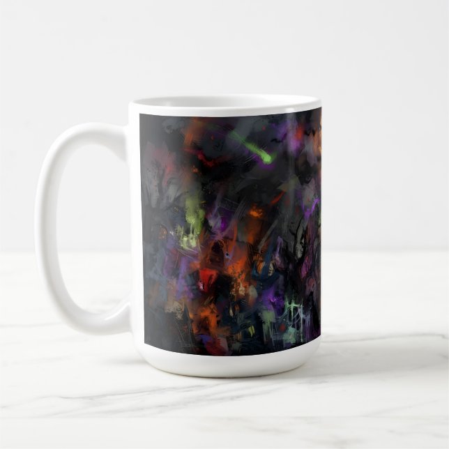 Abstract Halloween Coffee Mug (Left)