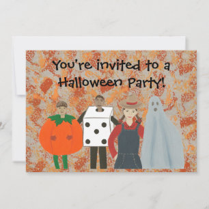 Abstract Halloween Costume Party Invitations