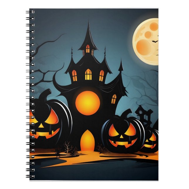 Abstract Halloween design Notebook (Front)