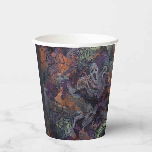 Abstract Halloween Paper Cups (Front)