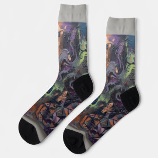 Abstract Halloween Socks