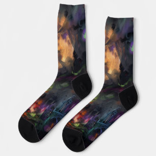Abstract Halloween Socks