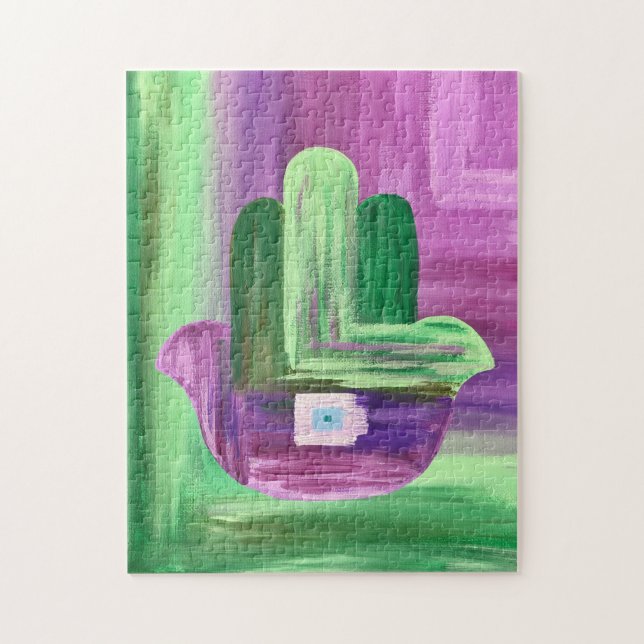 Abstract Hamsa Puzzle (Vertical)