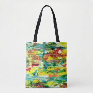 abstract hand draw oil painting composition. colo tote bag