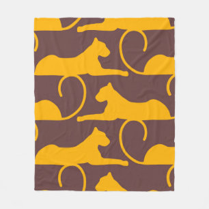 Abstract Hand Drawing Leopard Cheetah Panther Cat  Fleece Blanket
