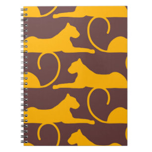 Abstract Hand Drawing Leopard Cheetah Panther Cat Notebook