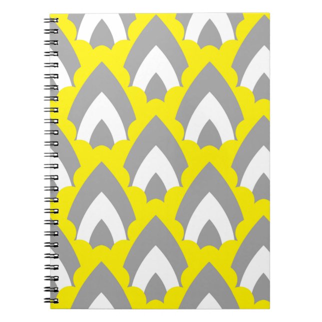 Abstract Hand Drawing Retro Geometric Shapes Trian Notebook (Front)