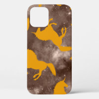 Abstract Hand Drawing Unicorn Horses Seamless Patt