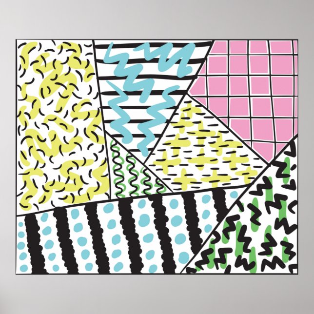 Abstract hand drawn background 3 poster (Front)