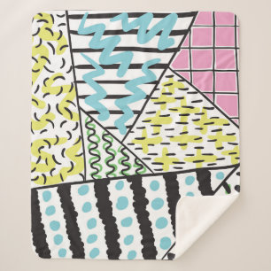 Abstract hand drawn background 3 sherpa blanket