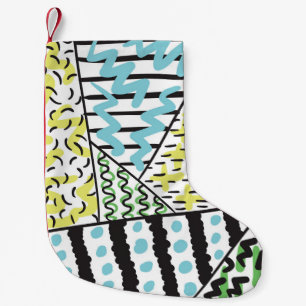 Abstract hand drawn background 3 small christmas stocking
