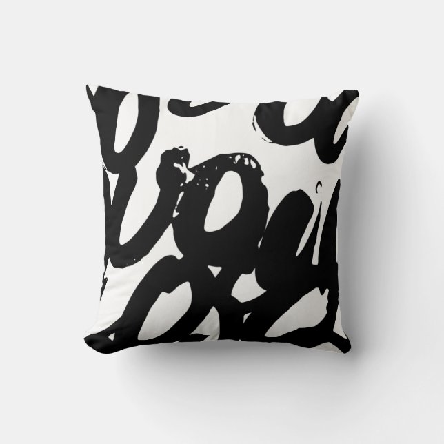 Abstract Hand-Drawn Circles Cushion (Front)