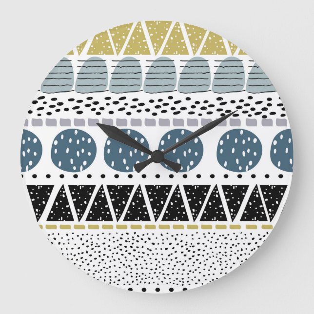 Abstract hand drawn, creative vintage texture. large clock (Front)