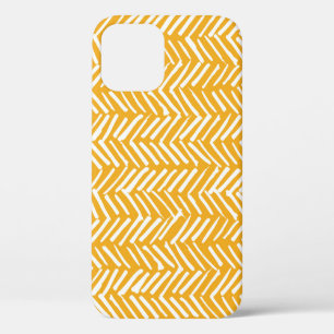 Abstract hand-drawn lines, hipster texture. iPhone 12 case