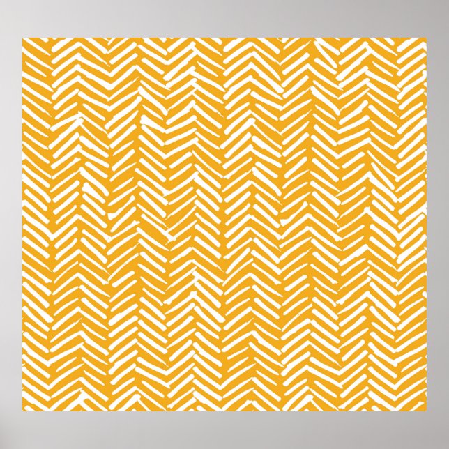 Abstract hand-drawn lines, hipster texture. poster (Front)