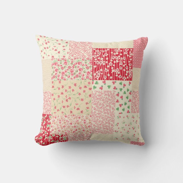 abstract hand drawn seamless patchwork pattern wit cushion (Front)
