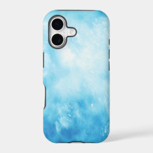 Abstract Hand Drawn Watercolor Background: Blue