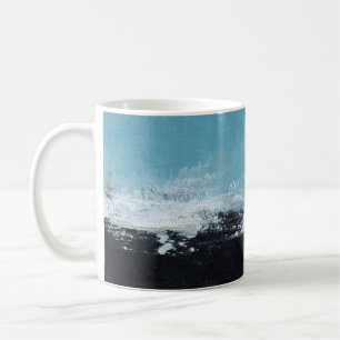 Abstract hand painted landscape coffee mug