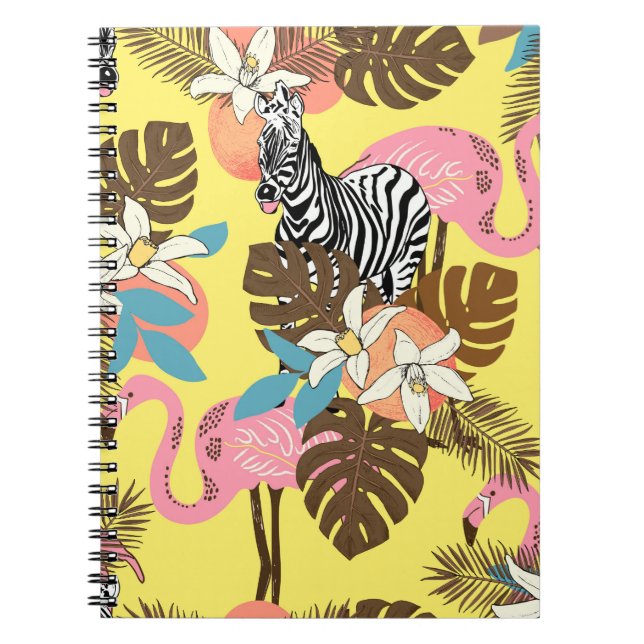 Abstract hand painted seamless animal background.  notebook (Front)