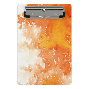 Abstract hand painted watercolor background. 2 mini clipboard