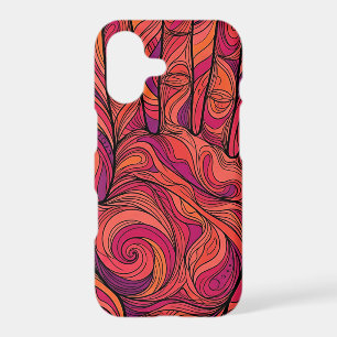 Abstract Hand Sunset Orange Line iPhone Cases