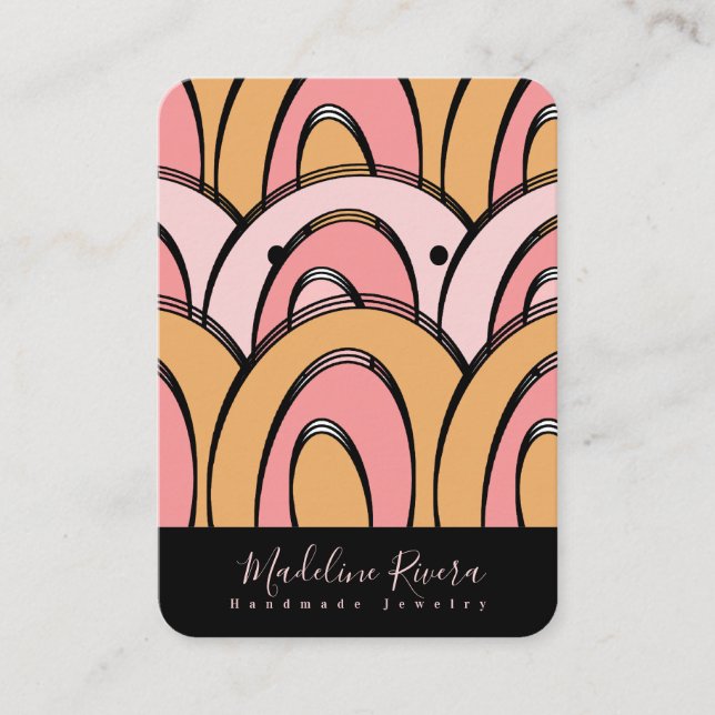 Abstract Handmade Artisan Earring Display Cards (Front)