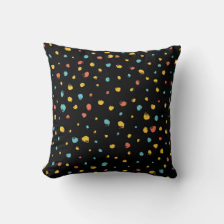 Abstract handmade round seamless pattern cushion