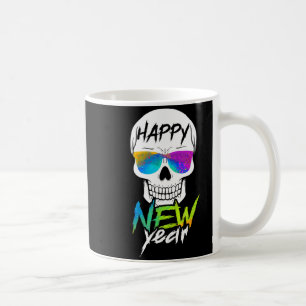 Abstract Happy New Skull Year  Coffee Mug