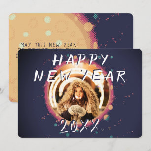 Abstract Happy New Year 2023 Photo  Holiday Card