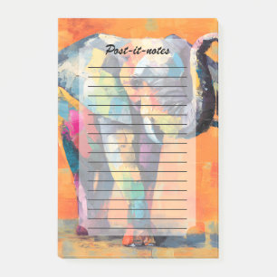 Abstract Happy Rainbow Elephant Post-it Notes