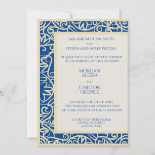 Abstract Hazel Blue and Beige Any Occastion Invitation