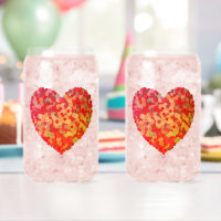 Abstract Heart Confetti Art