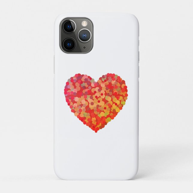 Abstract Heart Confetti Art Case-Mate iPhone Case (Back)